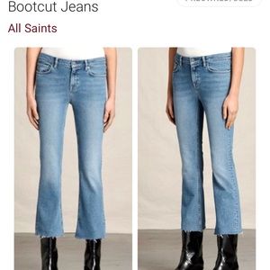 ALL SAINTS Cropped Jeans 🌟 Zoe 24  Bootcut,  Ankle 🌺 FABULOUS! Fits a XS/ S 🥰